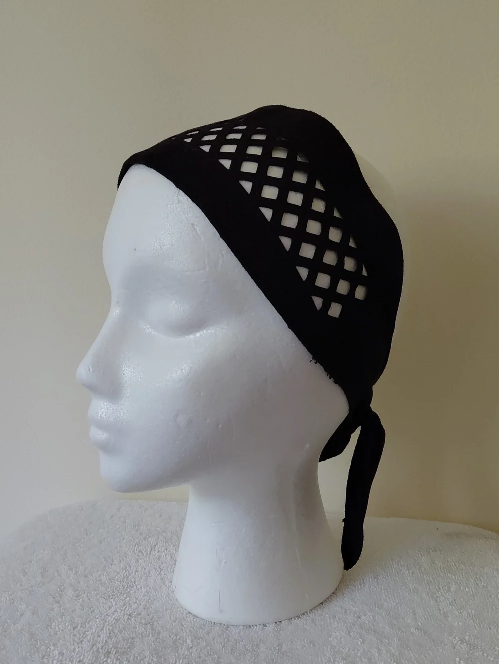 Black Lattice Tie-Back Headband - Women Accessories